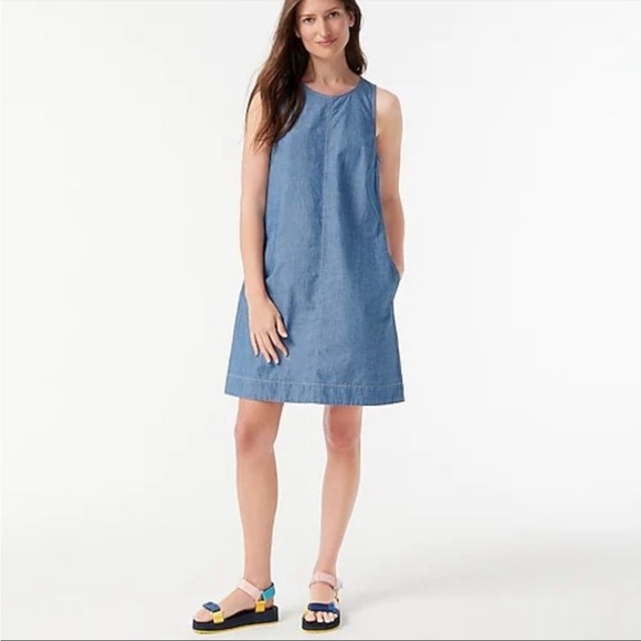 J. Crew Dresses & Skirts - J. Crew Chambray Shift Dress Jumper 2X Classic